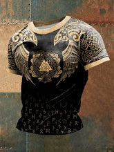 Herren Viking bedrucktes Kurzarm-T-Shirt zartstils